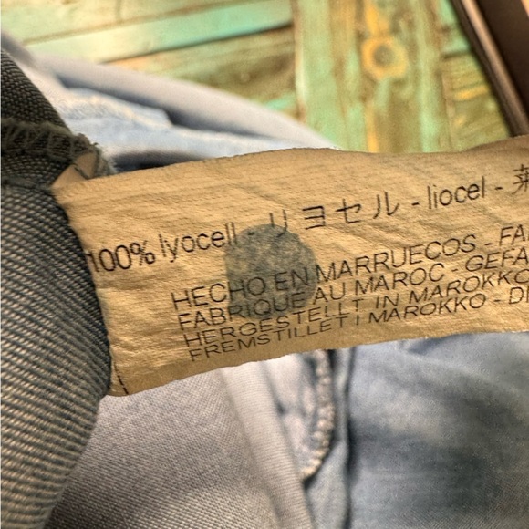 Zara Blue Solid Off Shoulder Sheath Dress Lyocell Size Small - Picture 10 of 10